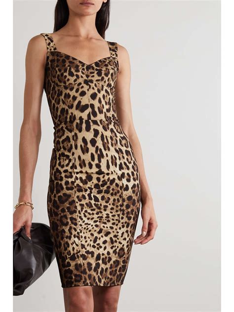 dolce gabbana leopard mini dress|Dolce & Gabbana Leopard Print Pleated Mini Dress.